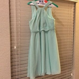 David’s Bridal Chiffon Bridesmaid Dress, Mint